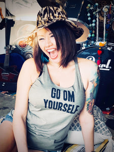 Yoga Tank Tops - Go OM Yourself Backstage Tank (FONT AND CENTER) - Go OM Yourself