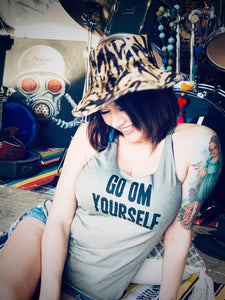 Yoga Tank Tops - Go OM Yourself Backstage Tank (FONT AND CENTER) - Go OM Yourself