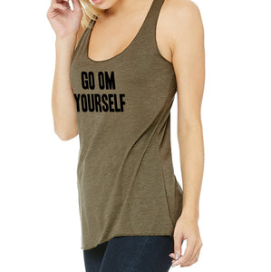 Yoga Tank Tops - Go OM Yourself Backstage Tank (FONT AND CENTER) - Go OM Yourself