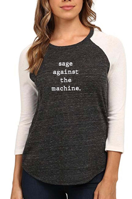 Sage Against The Machine - High-Vibe Raglan - Go OM Yourself